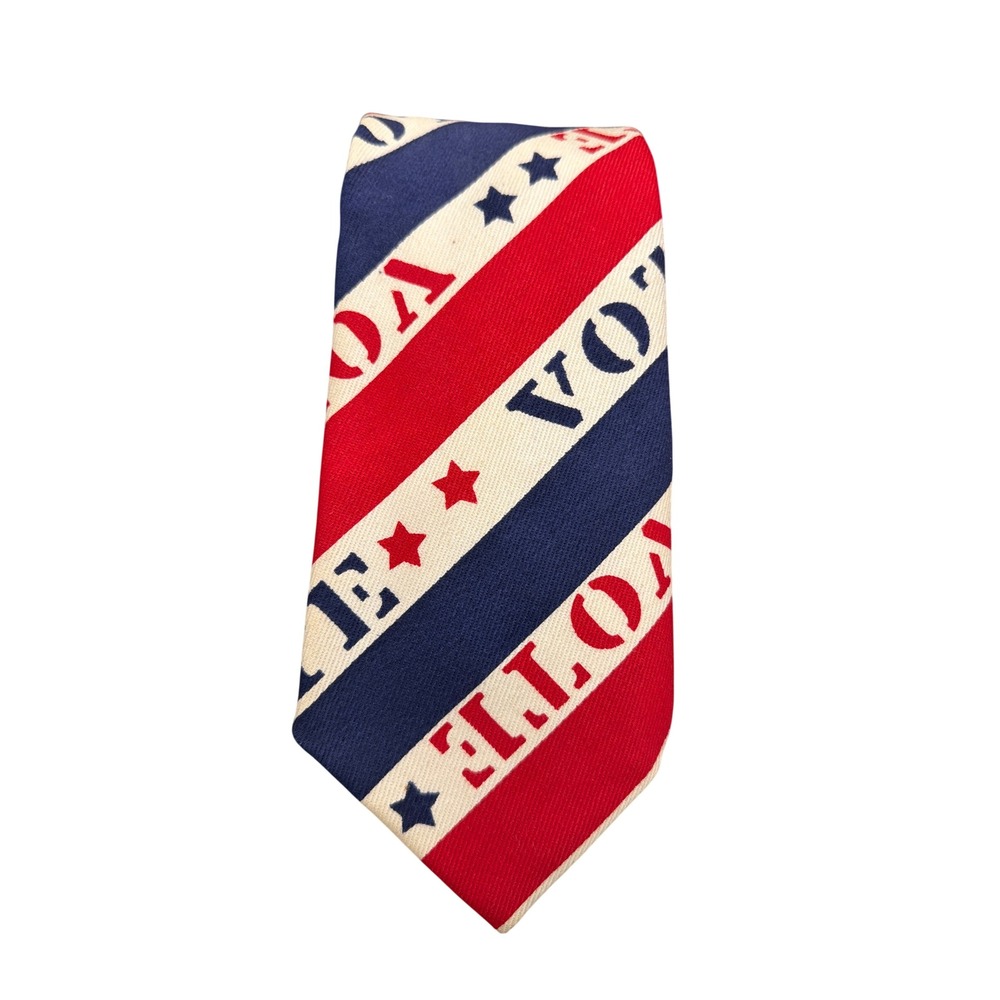 Vintage 60's 70's National Shirt Shops Necktie Americana Patriotic Election